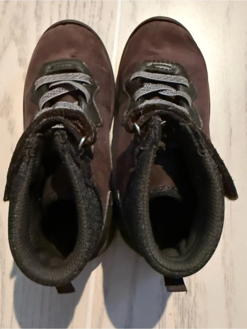 OshKosh B’gosh EverPlay Toddler Boys Brown Mid Top Boots Hook & Loop Size 10M